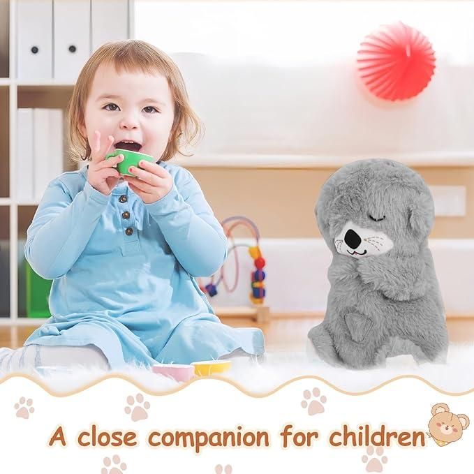 Baby Sound Machine Breathing Otter Portable Plush Baby Toy | Home essentials