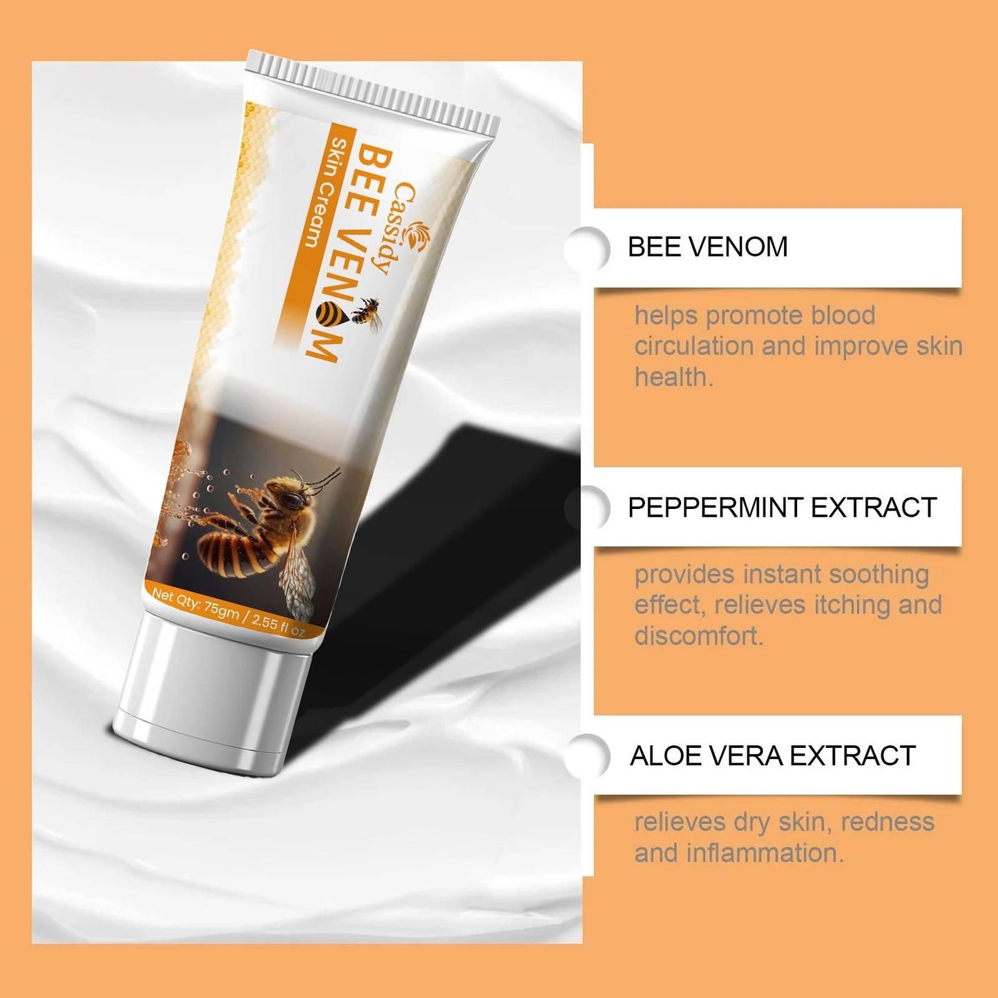 CASSIDY Bee Venom Skin Cream , 75gm (Pack Of 1).