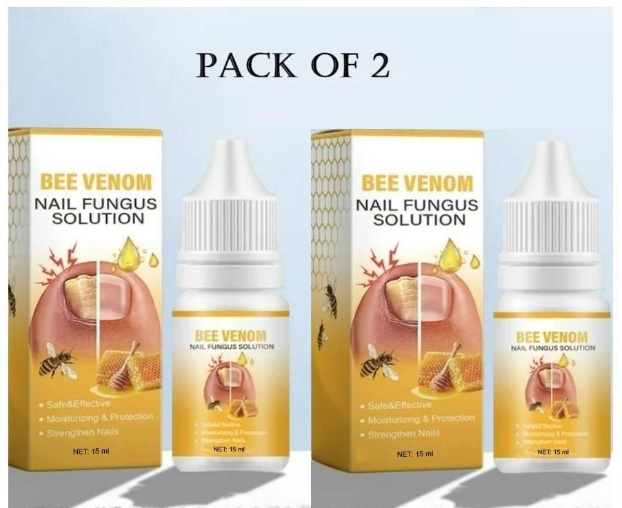 BeeVenom Nail Fungus Solution 15ml Each (Pack of 2) | Skincare