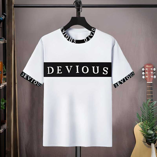 Cotton Blend Printed Full Sleeves Mens Round Neck T-Shirt | Clothing for men