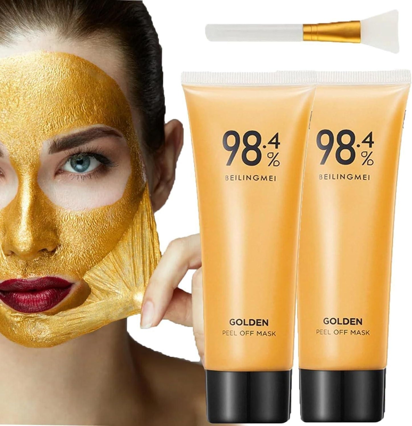 Gold Peel off Mask for Skin  (Pack of 2)